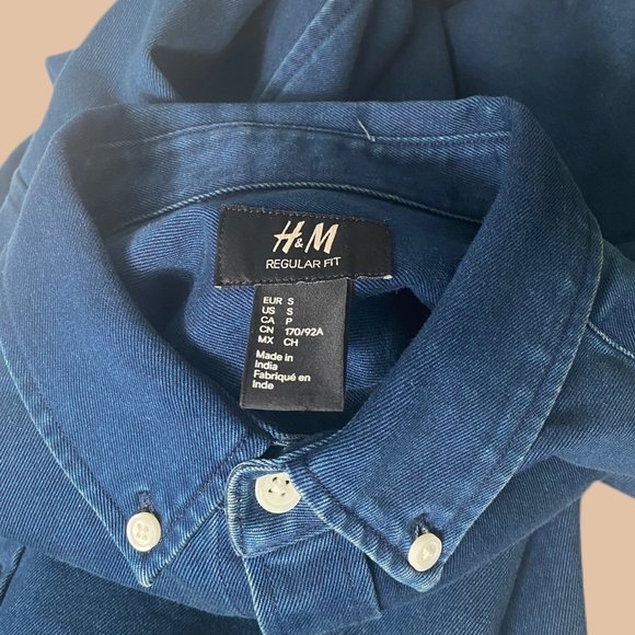 H&M - Dark Denim/Jean - Button Up - Picture 3 of 6